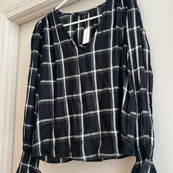 NWT Banana Republic Factory Size Small Plaid Blouse - Picture 15 of 17